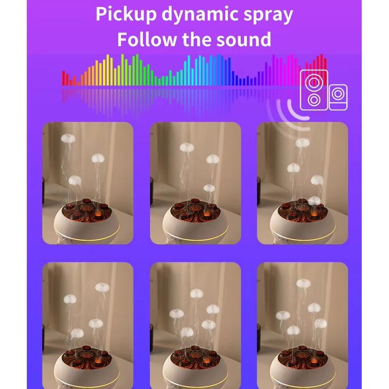 Dynamic Multi Spray Aromatherapy Diffuser Colorful Lights Humidifier With Remote Control 13