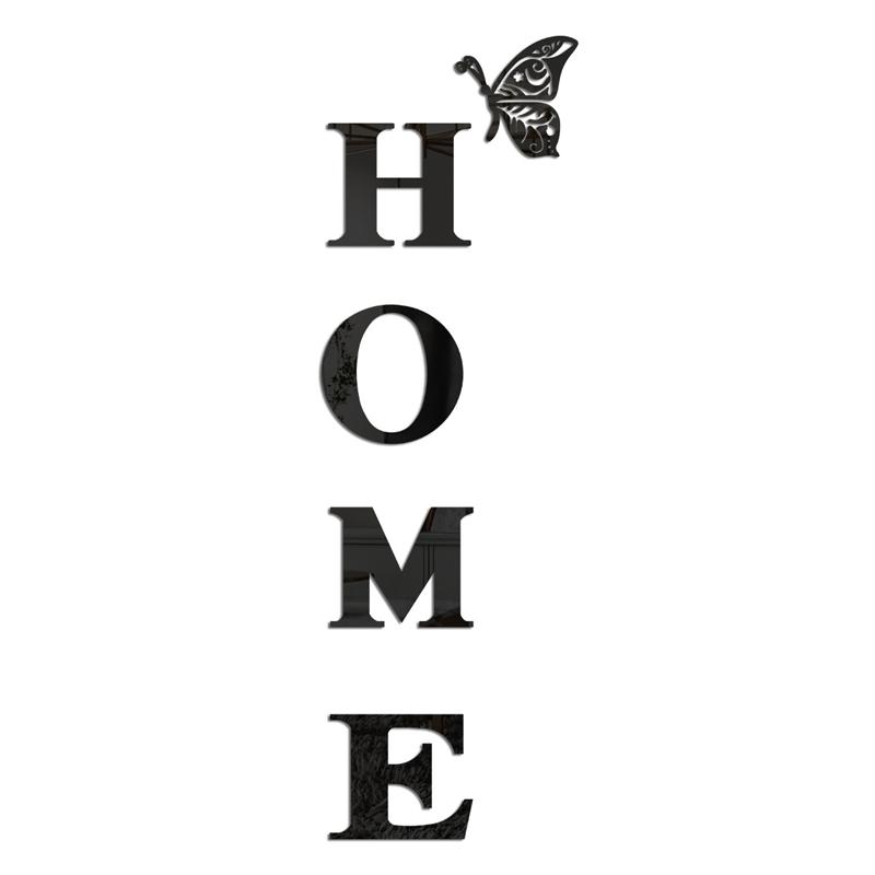 HOME Family Acrylic Mirror Wall Sticker Stylish Self Adhesive 3D Decor 10