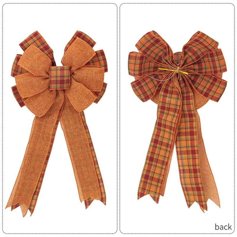 Elegant Harvest Thanksgiving Home Wreath Bow Decoration