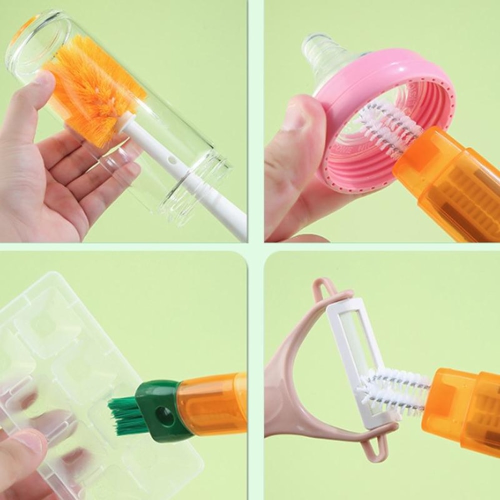 Premium 5 In 1 Multifunctional Cup Bottle Cleaning Brush With Straw Tool 8