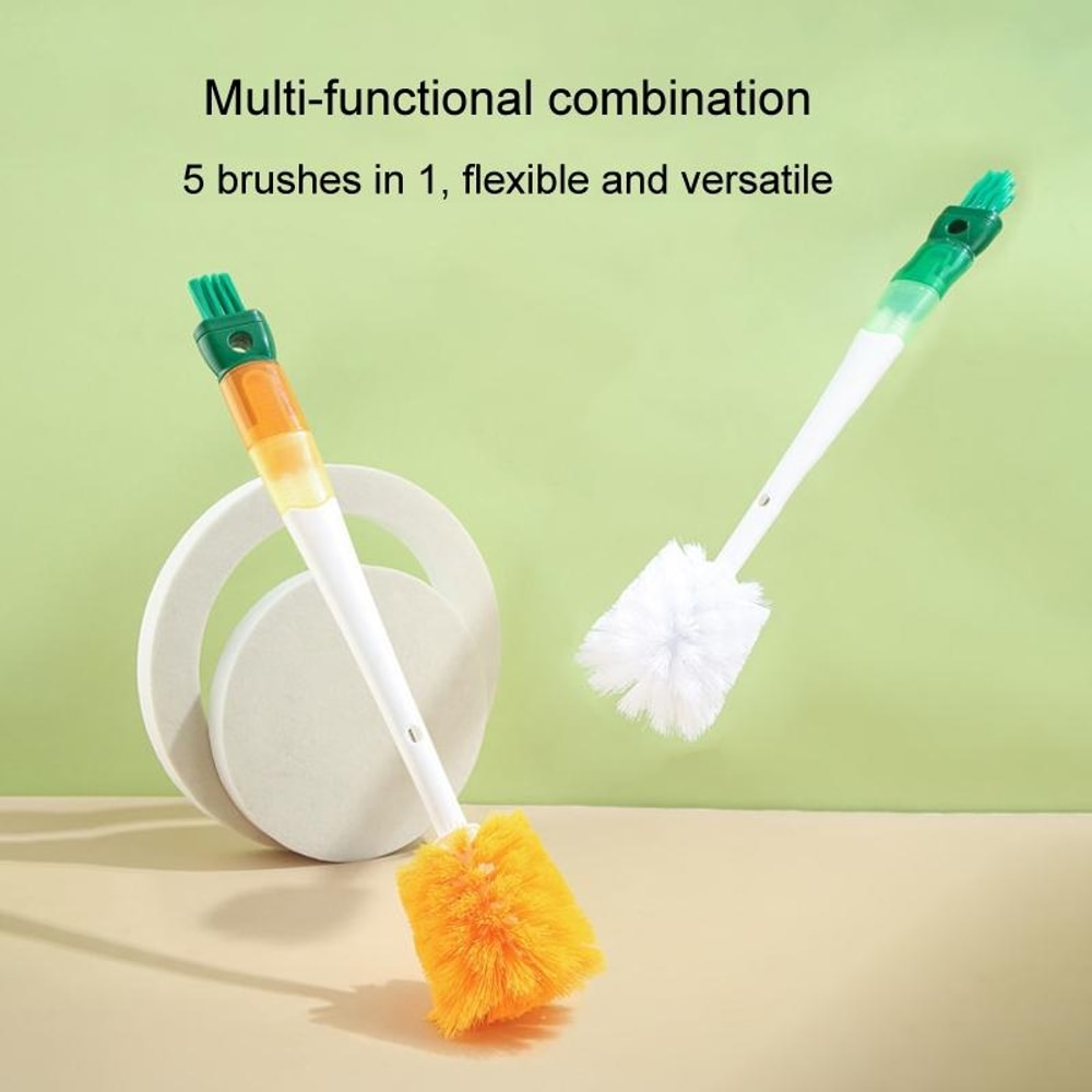 Premium 5 In 1 Multifunctional Cup Bottle Cleaning Brush With Straw Tool 4