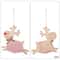 Rustic Plush Elk Christmas Tree Ornament Wooden Reindeer Hanging Decoration