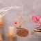 Rustic Plush Elk Christmas Tree Ornament Wooden Reindeer Hanging Decoration