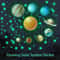 Glow in the Dark Solar System Wall Stickers for Kids Room Space Decor