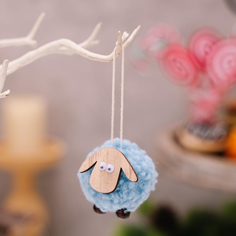 Rustic Wooden Lamb Christmas Ornament Hanging Decoration For Tree Holiday Display 10