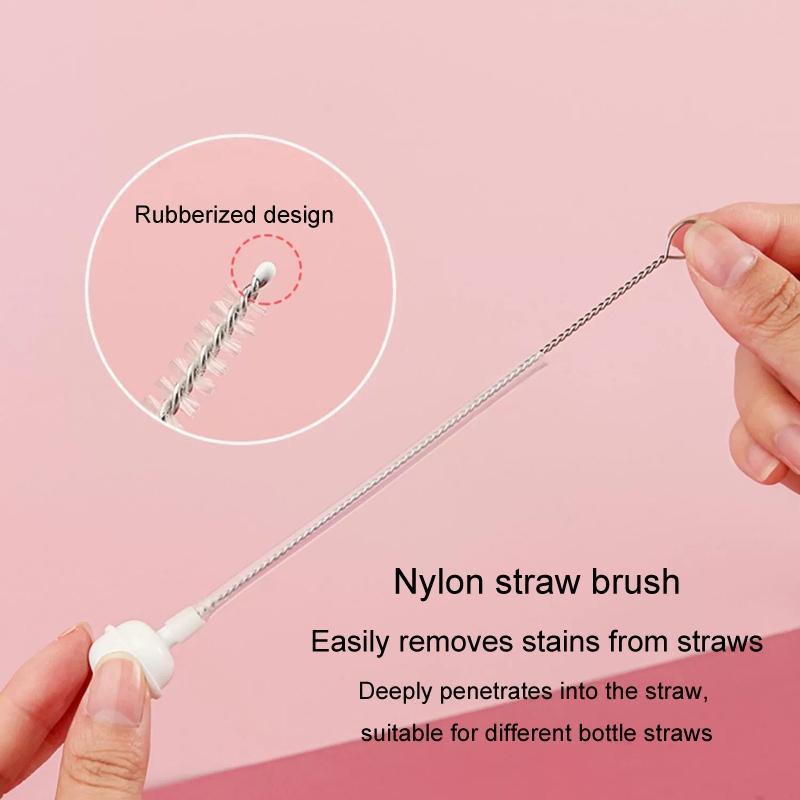 Silicone Baby Bottle Straw Cleaning Brush Set 3in1 Food Grade Cleaner 1
