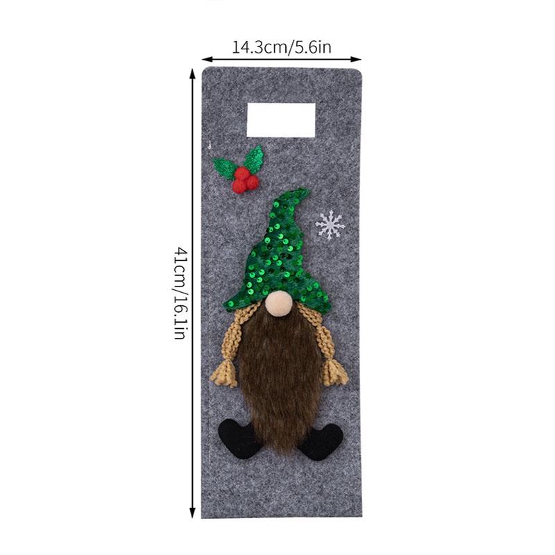 Festive Christmas Wine Bottle Cover Bag For Holiday Table Decor Gift Presentation 3