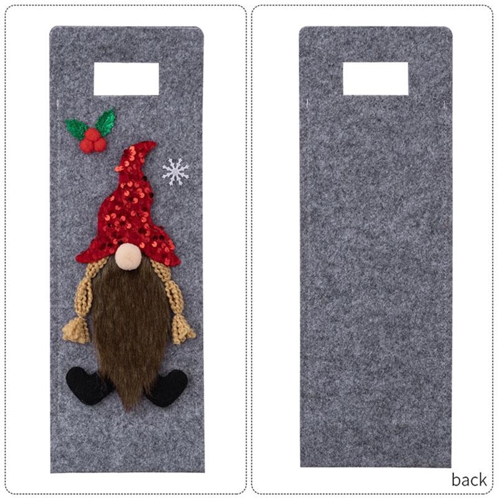 Festive Christmas Wine Bottle Cover Bag For Holiday Table Decor Gift Presentation 4