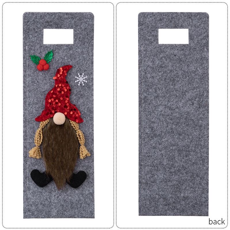 Festive Christmas Wine Bottle Cover Bag For Holiday Table Decor Gift Presentation 4