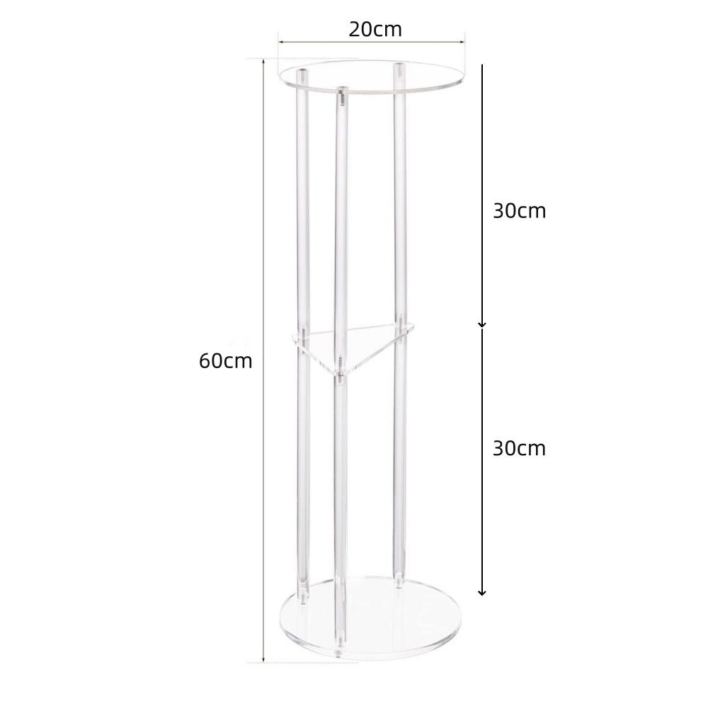 Clear 3 Tier Modern Acrylic Side Table For Living Room Bedroom 2