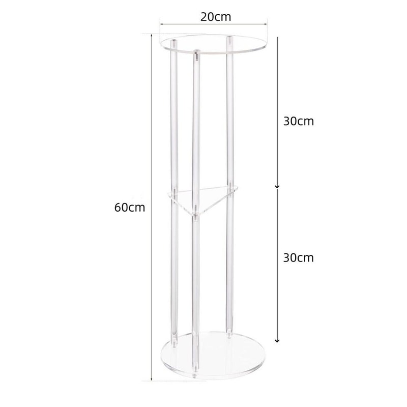 Clear 3 Tier Modern Acrylic Side Table For Living Room Bedroom 2