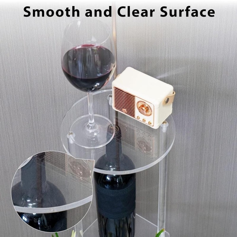 Clear 3 Tier Modern Acrylic Side Table For Living Room Bedroom 3