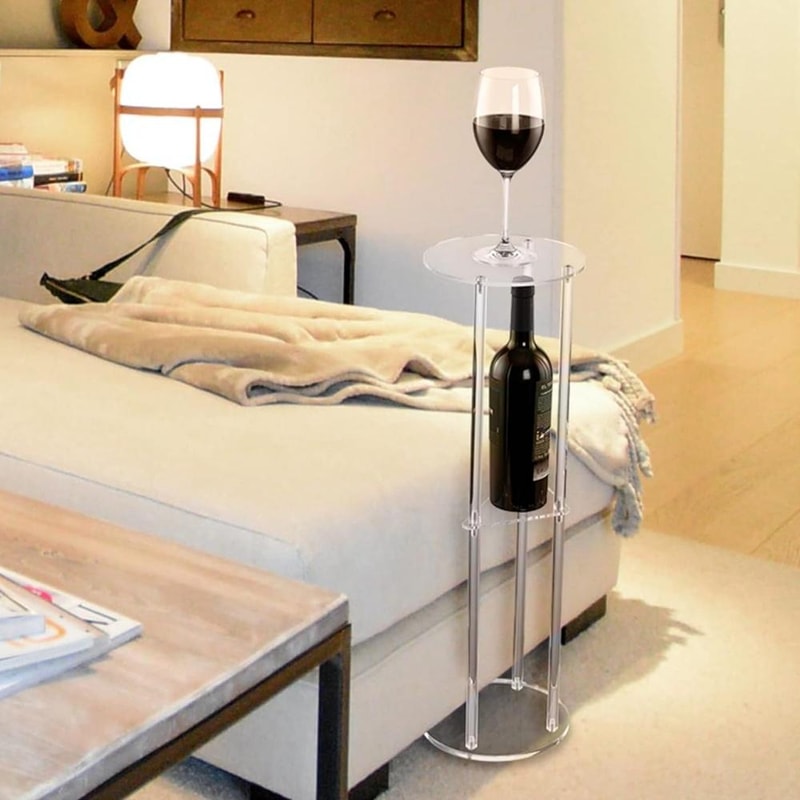 Clear 3 Tier Modern Acrylic Side Table For Living Room Bedroom 4