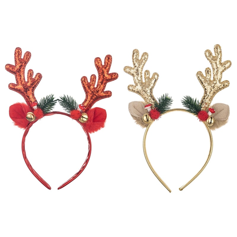 Festive Reindeer Bell Antler Headband Christmas Party Hair Accessory 1