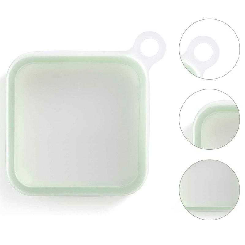 Silicone Sandwich Container Portable Lunch Box For Toast Snacks Bento Meals 3