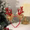 Festive Plush Reindeer Antler Headband For Christmas Parties Costumes Holiday Photos 7