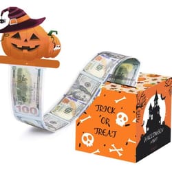 halloween money pull gift box diy cash surprise set with 50 bags