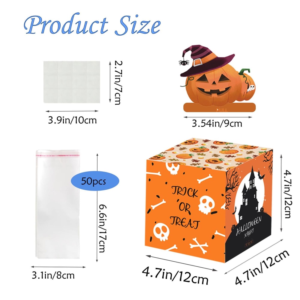 Halloween Money Pull Gift Box DIY Cash Surprise Set with 50 Bags