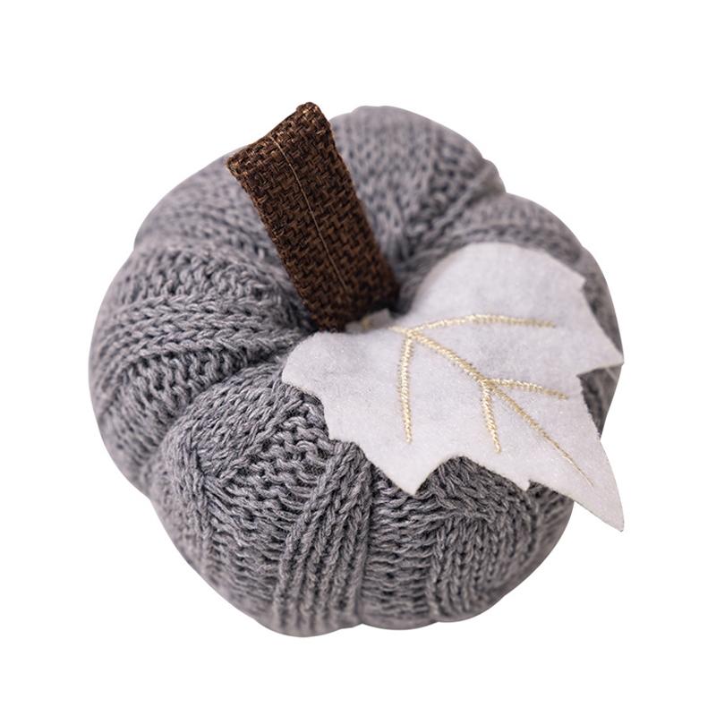 Cozy Knit Pumpkin Hanging Ornament For Fall Harvest Thanksgiving Decor 2