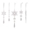 Crystal Snowflake Icicle Christmas Tree Ornaments Set 5PCS Clear Acrylic Holiday Hanging Decor 2