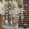 Crystal Snowflake Icicle Christmas Tree Ornaments Set 5PCS Clear Acrylic Holiday Hanging Decor 3