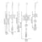 Crystal Snowflake Icicle Christmas Tree Ornaments Set 5PCS Clear Acrylic Holiday Hanging Decor 4