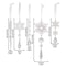 Crystal Snowflake Icicle Christmas Tree Ornaments Set 5PCS Clear Acrylic Holiday Hanging Decor 4