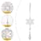 Crystal Snowflake Icicle Christmas Tree Ornaments Set 5PCS Clear Acrylic Holiday Hanging Decor 5