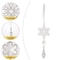 Crystal Snowflake Icicle Christmas Tree Ornaments Set 5PCS Clear Acrylic Holiday Hanging Decor 5