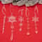 Crystal Snowflake Icicle Christmas Tree Ornaments Set 5PCS Clear Acrylic Holiday Hanging Decor 6