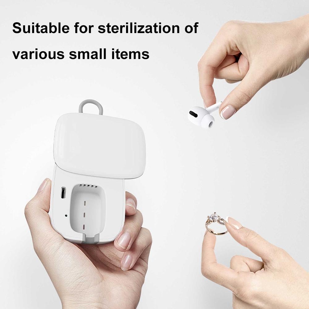Mini UV Toothbrush Sanitizer USB Rechargeable Travel Sterilizer Case 4