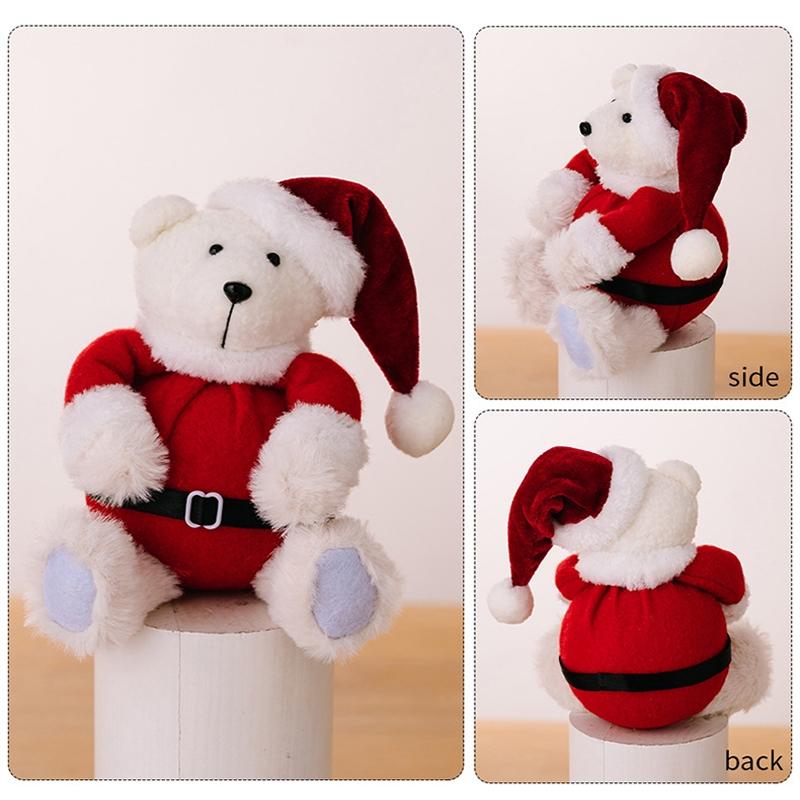 Christmas Plush Bear Ornament Doll, Cute Holiday Decoration & Gift for Kids