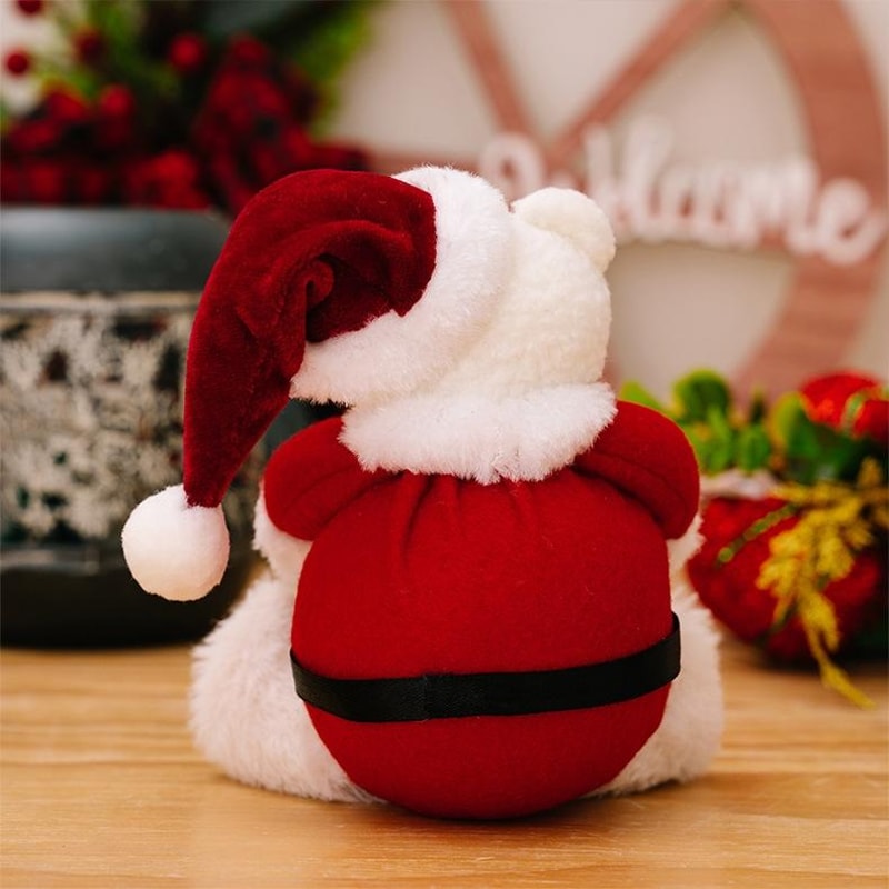 Christmas Plush Bear Ornament Doll, Cute Holiday Decoration & Gift for Kids