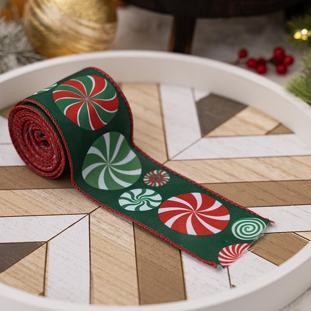 Festive Printed Christmas Ribbon Roll For Gift Wrapping Tree Decor DIY Holiday Bows 10