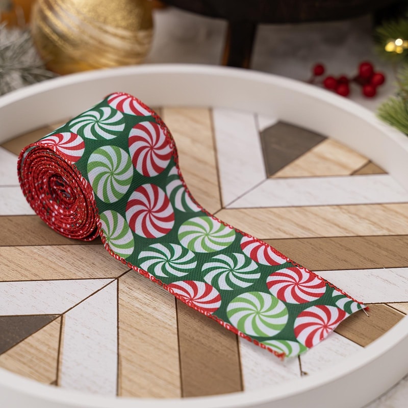 Festive Printed Christmas Ribbon Roll For Gift Wrapping Tree Decor DIY Holiday Bows 9