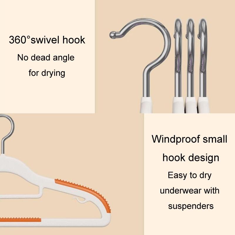 20PCS Non Slip Clothes Hangers With 360 Rotating Hooks ShoulderProtect Design 8