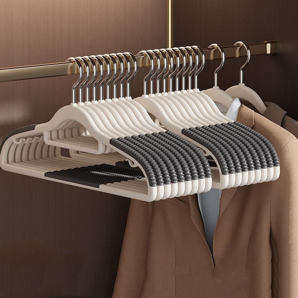 20PCS Non Slip Clothes Hangers with 360° Rotating Hooks & Shoulder-Protect Design