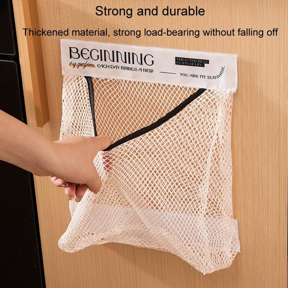 Mesh Hanging Bag Organizer for Plastic Bags, Trash Bags & Kitchen Essentials
