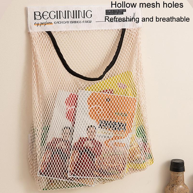 Mesh Hanging Bag Organizer for Plastic Bags, Trash Bags & Kitchen Essentials