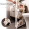 3Tier Bathroom Storage Trolley Narrow Gap Organizer Shelf With Wheels 6