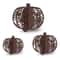 3Piece Glitter Pumpkin Tabletop Decor Set For Halloween Party Fall Home Decoration 6
