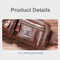 Vintage Leather Crossbody Messenger Bag Large Capacity Genuine Cowhide Shoulder Bag 4