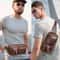 Vintage Leather Crossbody Messenger Bag Large Capacity Genuine Cowhide Shoulder Bag 0