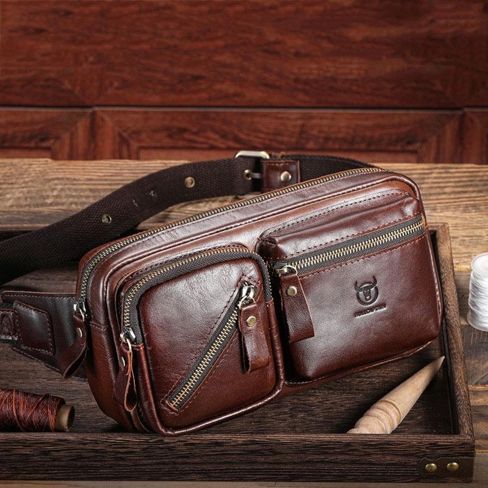 Vintage Leather Crossbody Messenger Bag Large Capacity Genuine Cowhide Shoulder Bag 8