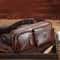 Vintage Leather Crossbody Messenger Bag Large Capacity Genuine Cowhide Shoulder Bag 8