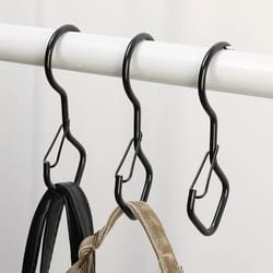 windproof safety buckle s hooks heavy duty metal hanging hooks 2pcs