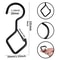 Windproof Safety Buckle S Hooks Heavy Duty Metal Hanging Hooks 2PCS 1