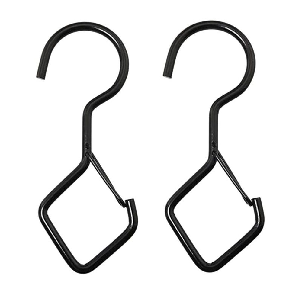 Windproof Safety Buckle S Hooks Heavy Duty Metal Hanging Hooks 2PCS 7