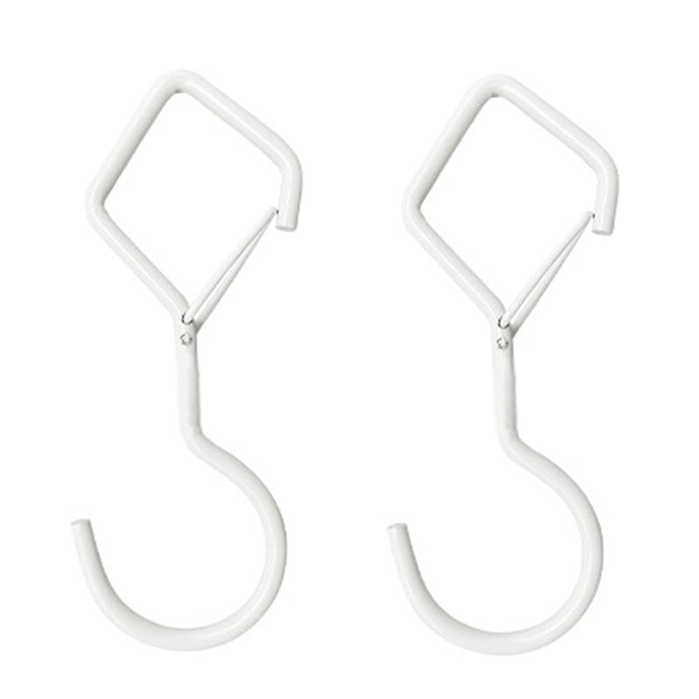 Windproof Safety Buckle S Hooks Heavy Duty Metal Hanging Hooks 2PCS 8