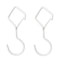 Windproof Safety Buckle S Hooks Heavy Duty Metal Hanging Hooks 2PCS 8
